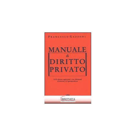 MANUALE DI DIRITTO PRIVATO