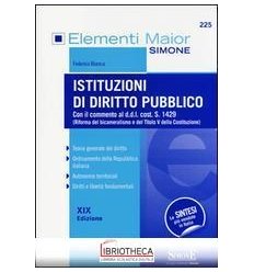 ELEMENTI MAIOR DI ISTITUZIONI DI DIRITTO PUBBLICO