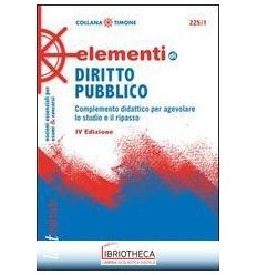 225/1 ELEMENTI DI DIRITTO PUBBLICO