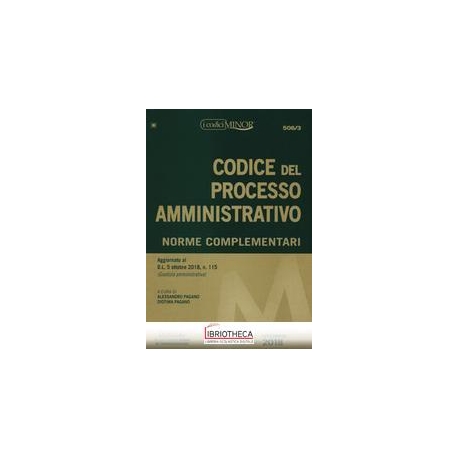 506/3 CODICE DEL PROCESSO AMMINISTRATIVO