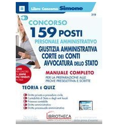 ONCORSO 159 POSTI PERSONALE AMMINISTRATIVO - GIUSTIZ