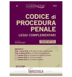 501 CODICE DI PROCEDURA PENALE E LEGGI C