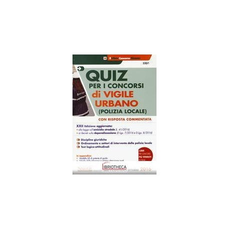 QUIZ CONCORSI VIGILE URBANO(POLIZIA LOCALE(330/1)