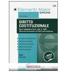 DIRITTO COSTITUZIONALE - ELEMENTI MAIOR (226)