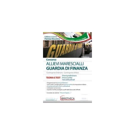 CONCORSO MARESCIALLI GUARDIA DI FINANZA. PROVA PRELI