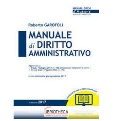 MANUALE DI DIRITTO AMMINISTRATIVO - MANUALI BREVI D'