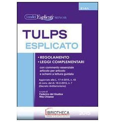 TULPS - REGOLAMENTO ESPLICATO MINOR 2015 (E14/A)