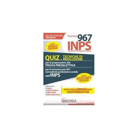 967 INPS QUIZ PROVA PRESELETTIVA