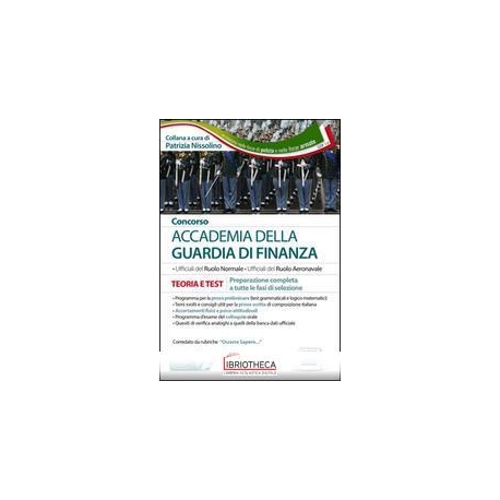 CONCORSO ACCADEMIA DELLA GUARDIA DI FINANZA. TEORIA