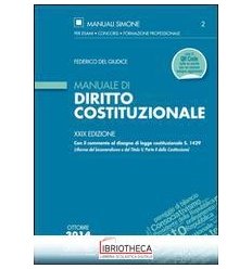 MANUALE DI DIRITTO COSTITUZIONALE