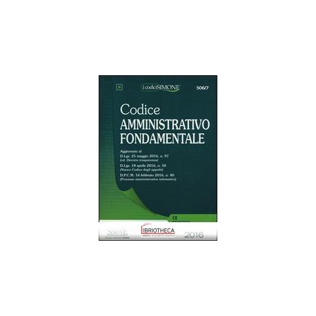 CODICE AMMINISTRATIVO FONDAMENTALE