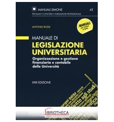 42 MANUALE DI LEGISLAZIONE UNIVERSITARIA