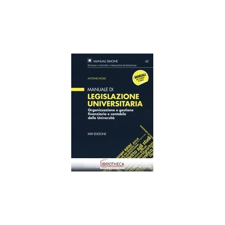 42 MANUALE DI LEGISLAZIONE UNIVERSITARIA