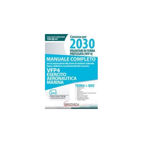 CONCORSO PER 2030 VOLONTARI IN FERMA PREFISSATA (VFP