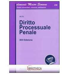 ELEMENTI MAIOR DI DIRITTO PROCESSUALE PENALE