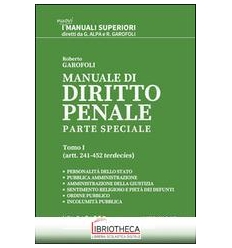 MANUALE DI DIRITTO PENALE PARTE SPECIALE TOMO I