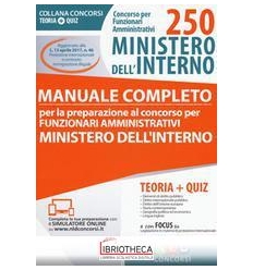 CONCORSO PER 250 FUNZIONARI MINISTERO DELL'INTERNO -