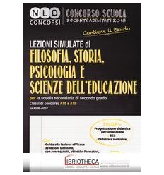 LEZIONI SIMULATE FILOSOFIA STORIA PSICOLOGIA