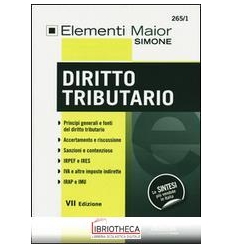 ELEMENTI DI DIRITTO TRIBUTARIO MAIOR (265/1)