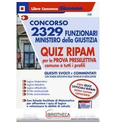 336 CONCORSO 2329 FUNZIONARI MINISTERO