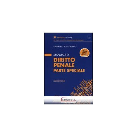 MANUALE DIRITTO PENALE (PARTE SPECIALE) (3/1)