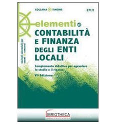 271/1 ELEMENTI DI CONTABILITÃ  E FINANZA