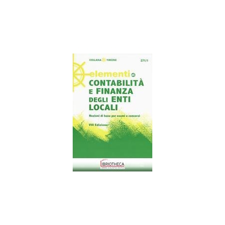 271/1 ELEMENTI DI CONTABILITÃ  E FINANZA