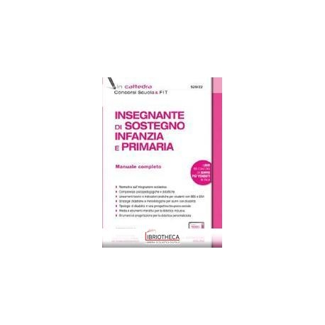 ONCORSO INSEGNANTE DI SOSTEGNO INFANZIA E PRIMARIA -