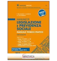 16 MANUALE DI LEGISLAZIONE E PREVIDENZA