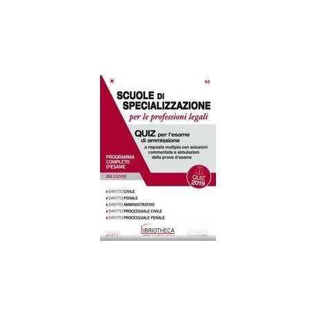 63 SCUOLE DI SPECIALIZZAZIONE PER L