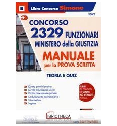 ONCORSO 2329 FUNZIONARI MINISTERO DELLA GIUSTIZIA -