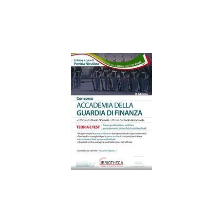 CONCORSO ACCADEMIA DELLA GUARDIA DI FINANZA. TEORIA