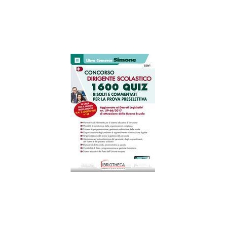 1600 DIRIGENTI SCOLASTICI - QUIZ (529/1)