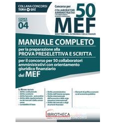 CONCORSO PER 50 MEF COLLABORATORI AMMINISTRATIVI CON