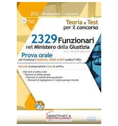 2329 FUNZIONARI MINISTERO GIUSTIZIA