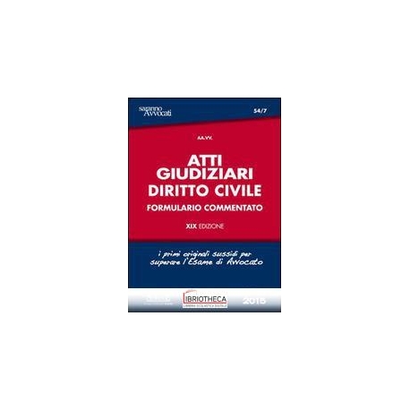 Atti giudiziari. Diritto civile. Formula