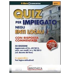 QUIZ PER IMPIEGATO NEGLI ENTI LOCALI