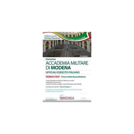 ACCADEMIA MILITARE MODENA PR.SCRITTA