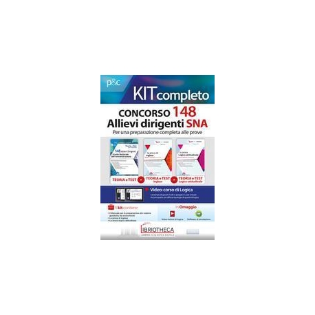 KIT COMPLETO CONCORSO 148 ALLIEVI DIRIGENTI SNA (SCU