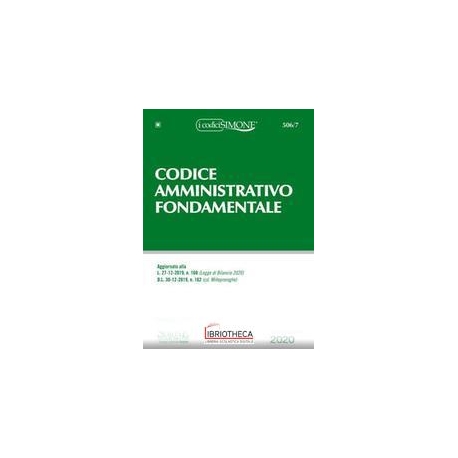 506/7 CODICE AMMINISTRATIVO FONDAMENTALE