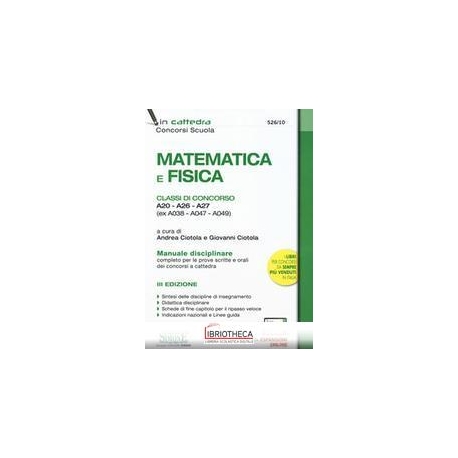 526/10 MATEMATICA E FISICA-CLASSI DI CON