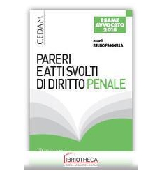 PARERI ATTI SVOLTI DIRITTO PENALE ESAME 2015