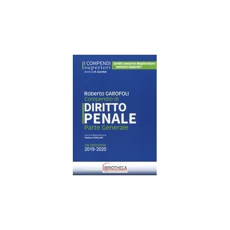 DIRITTO PENALE - COMPENDIO PARTE GENERALE 2019 - 202