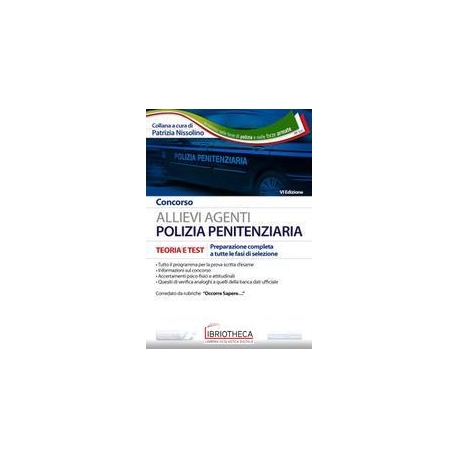 CONCORSO ALLIEVI AGENTI POL.PENIT. 6ED