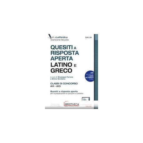 526/13A QUESITI A RISPOSTA APERTA LATINO