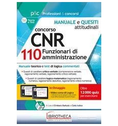 CONCORSO CNR PER 110 FUNZIONARI DI