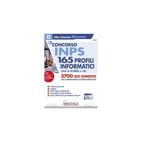 CONCORSO INPS 165 PROFILI INFORMATICI – 3700 QUIZ CO