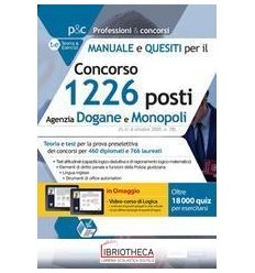 CONCORSO 1226 POSTI AGENZIA DOGANE E MON