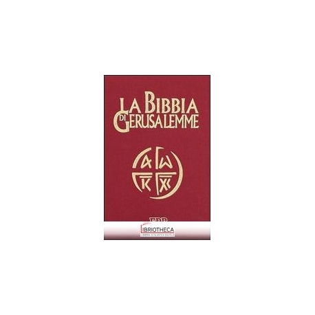 BIBBIA GERUSALEMME TELA ROSSA