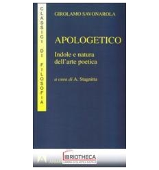 APOLOGETICO. INDOLE E NATURA DELL'ARTE POETICA